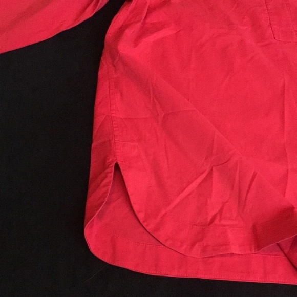 Talbots Petite Longsleeve Red Tunic Blouse - Picture 9 of 12